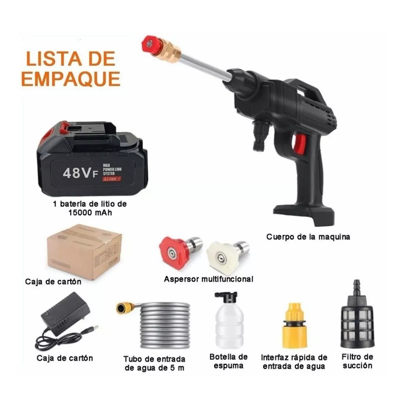 CODYTAV Pistola Lavado Coche Hidrolavadora Inalámbrico Alta Presión