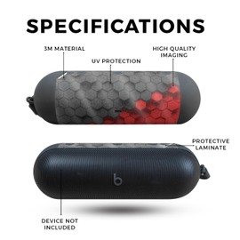 Glossy Glitter Speaker Skin Compatible with Beats Pill (2024) - Two-Tone Hex - Premium 3M Vinyl Protective Wrap Decal Cover - Easy to Apply | Crafted in The USA by MightySkins