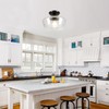 Goosebrite Schoolhouse Style Light Fixture, 12" Black Semi Flush Mount