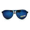 Biohazard Sunglasses Racer Round Aviators Multicolor Reflective Lens Black Blue
