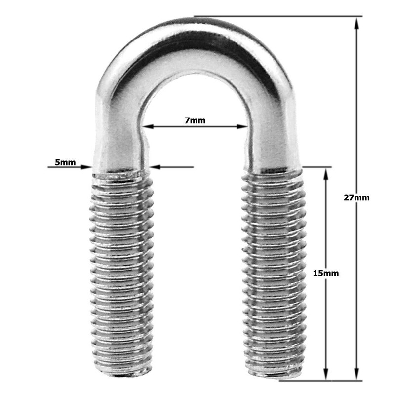 NOTRICKT WRC-04 M5 ワイヤーロープクリップ ステンレス鋼, ワイヤロープの端末加工に用 [10本入]