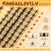 QUEWEL Manga-Lashes 120STK Cluster-Lashes, Mix10–18mm DIY Wimpern-Extensions, Lash-Extension für den