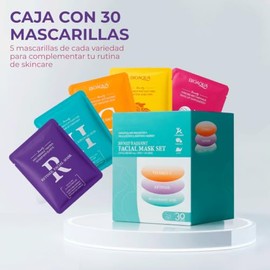 30 Mascarillas Faciales Hidratantes Ácido Hialurónico Skincare