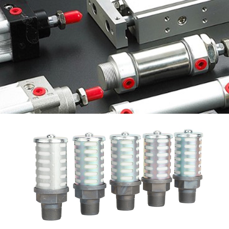 5Pcs Pneumatic Air Compressor Muffler High Pressure Resistant Air Exhaust