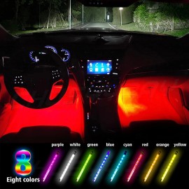 CHUSYYRAY 4X 8Color RGB 36 LED Strip Under car Tube Underglow Underbody System Light Kit