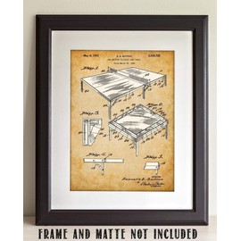 Ping Pong Table Tennis - 11x14 Unframed Patent Print - Makes a Great Gift Under $15 for Game Room