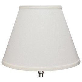 FenchelShades.com Lampshade 6" Top Diameter x 12" Bottom Diameter x 9" Slant Height with Washer (Spider) Attachment for Lamps with a Harp (Linen Cream)