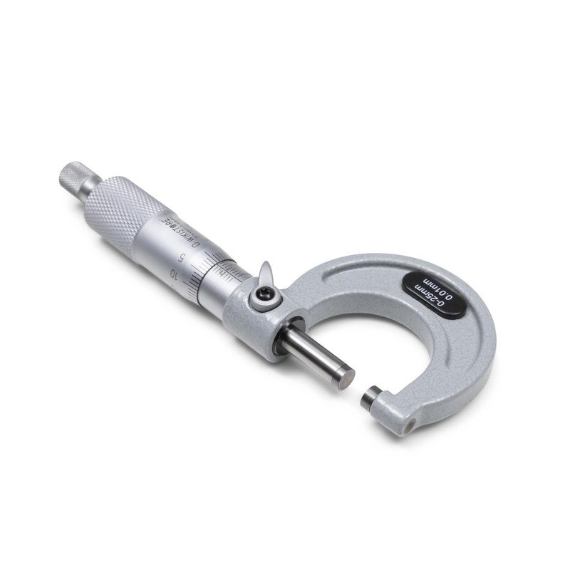 WIKISTORE Professional Micrometer 0-25 mm, Centesimal Micrometer, Industrial Precision with