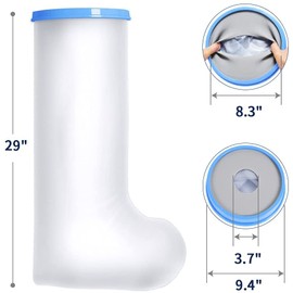Namvo Waterproof Leg and Foot Cast Protector for Shower, Reusable Waterproof Shower Foot Protector for Adult Foot and Leg