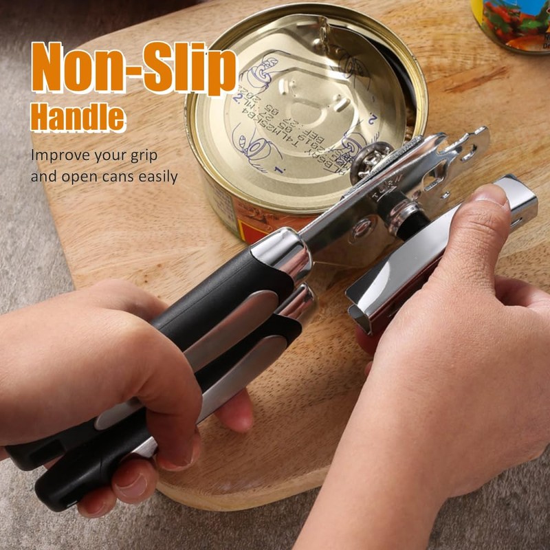 HBW 3 in 1 Tin Opener, Stainless Steel Can Opener,
