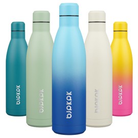 BJPKPK 25oz Insulated Water Bottle Double Wall Vacuum Insulated Stainless Steel Water Bottles for Spots Keep Cold and Hot,Sky