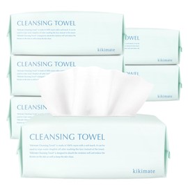 kikimate Cleansing Towels, Disposable Towels, Made in Japan, 300 Sheets (100 Sheets x 3 Pieces), Facial Towels, Sensitive Skin, Roughness Prevention, No Pilling, Large Capacity, Dry and Wet Use, Set