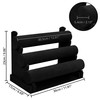 Kurtzy Velvet Jewellery Storage System (3 Levels) Jewellery Stand Black