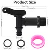2 Pack Rain Bucket Spout Faucet, Water Barrel tap,Plastic 3/4