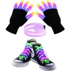 JoieDomi LED Light Up Gloves, Shoe Laces, Bracelet, 3 Multicolor