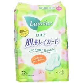 Laurier Speed + Skin Kirei Guard, For Regular Days, With Wings, 22 Packs