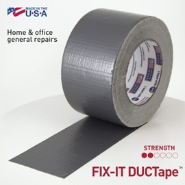 IPG Fix-It DUCTape, General Maintenance Duct Tape, 1.88" x 55 yd, Silver (Single Roll)