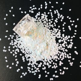 PrettyG 10 Grams/Pack - 3mm Clouds Shape Glitter Sequins - Festival Rave Beauty Makeup Face Body Nail Art Decoration C21R