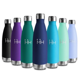 Stainless Steel Water Bottle, 500 ml, Thermos Flask, Leak-Proof, BPA-Free Insulated Flask, Water Bottle, Vacuum Double Walled, Thermal Water Bottle for Fitness, Bike, School, Camping, Children, Bubble