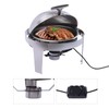 PIAOCAIYIN Electric Chafing Dish, 400W 6.3QT Roll Top Electric Chafing