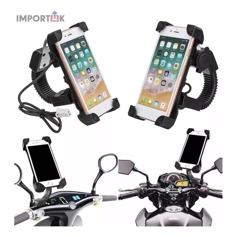 Importeek 10pz Soporte Base Para Celular Moto Bici Cargador Universal