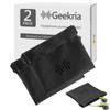 Geekria 2 Pack Soft Elastic Earbuds Pouch Case/Headphone Carrying Bag/Universal