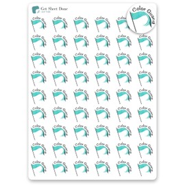 Color Guard Cheer Cheerleading Planner Sticker / 54 Fun Vinyl Stickers (1/2”) / Sports Exercise Fitness Health Game Reminder/Essential Productivity Life Planner/Bullet Bujo Journal (One Sheet)