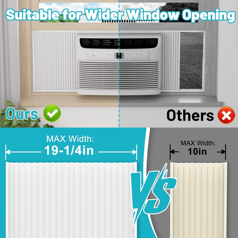 Chiligent Window AC Side Panels, 17" H × 19.25" W