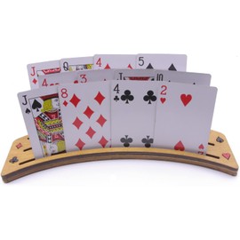 2 x Large Wooden Playing Card Holders