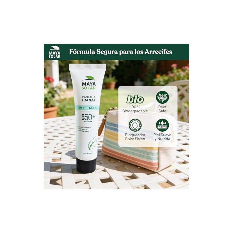 MAYA SOLAR Protector Solar Facial Fps 50+, 50ml (Piel Sensible