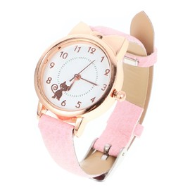 Hemobllo Kids Watch Girls Analog Elastic Fabric Strap Watch