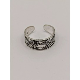 Unbranded Sterling Silver Toe Ring Dragon Design. Double Dragons. Adjustable Size. 925