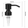 2 Pack Black 304 Stainless Steel Soap Dispenser Pump Replacement