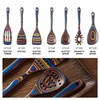 Gudamaye Pakkawood 7-Piece Blue Wooden Cooking Utensils, Wooden Spoons for
