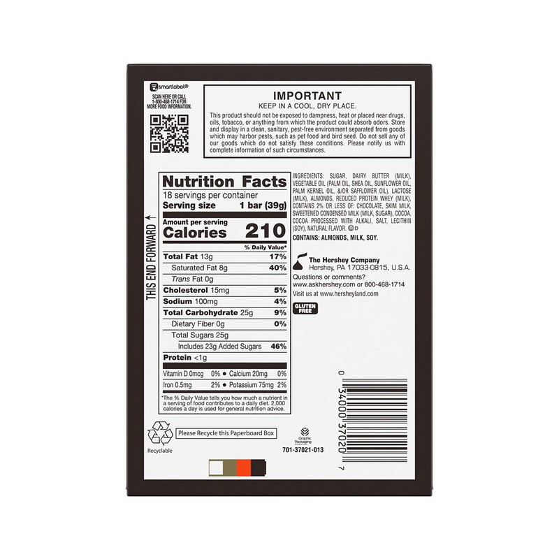 SKOR Crisp Butter Toffee and Chocolate Candy Bars, 1.4 oz