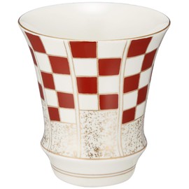 有田焼 匠の蔵 ぐい呑み おちょこ 盃 「SAKE GLASS」 祝市松 赤 (反) 還暦祝い 敬老の日 プレゼント T812