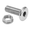 Aramox 3/8inch Universal Thru Hull Fitting Connector Stainless Steel Water