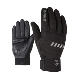 Ziener Adult Dallen Touch Long Cycling, Mountain Biking, Cycling Gloves, Long Finger with Touch Function, Breathable, Cushioning, Windproof, Softshell, Black, 9