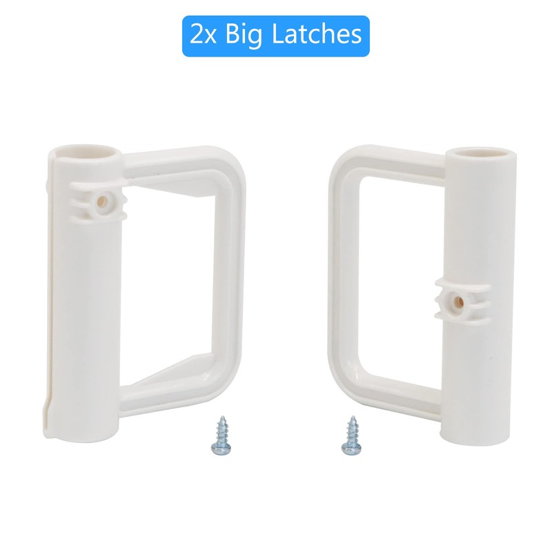Retractable Mesh Baby Gate Parts (White) Drilling Installation Retractable Pet