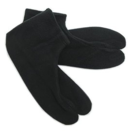 Wasakura An Tabi Socks, Fleece Stretch, For Winter, Warm, Non-Slip, Black, 8.3 - 11.0 inches (21 - 28 cm), Women's, Men's, Casual Kimono, Black