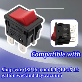 2Pcs ON-Off Switch Fit for Shop-vac QSP Pro Model QPL45 12 Gallon Wet and Dry Vacuum