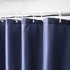 AooHome Solid Navy Blue Shower Curtain, Fabric Weighted Hem Shower