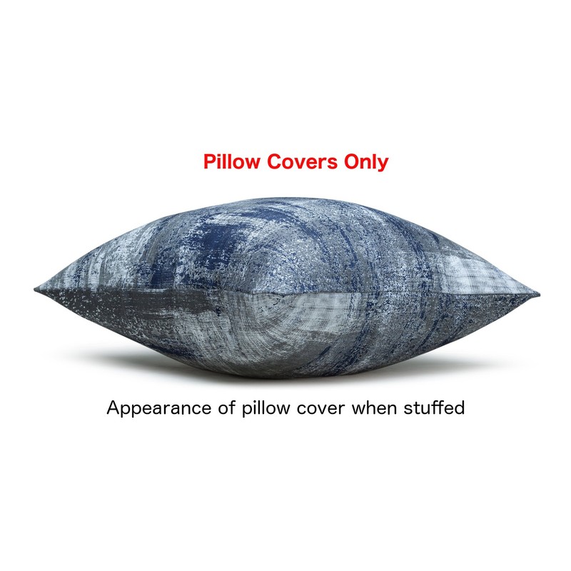 TreeWool (2 Pack Brush Art Accent Cushion Covers in Cotton