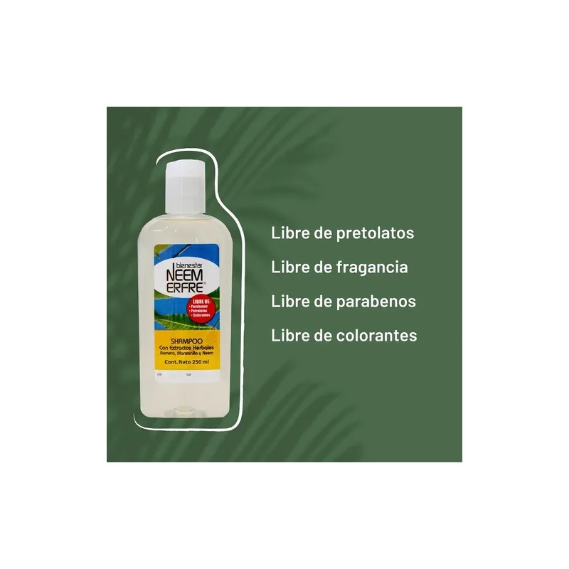 Shampoo Natural Limpieza Profunda Romero Manzananilla Neem