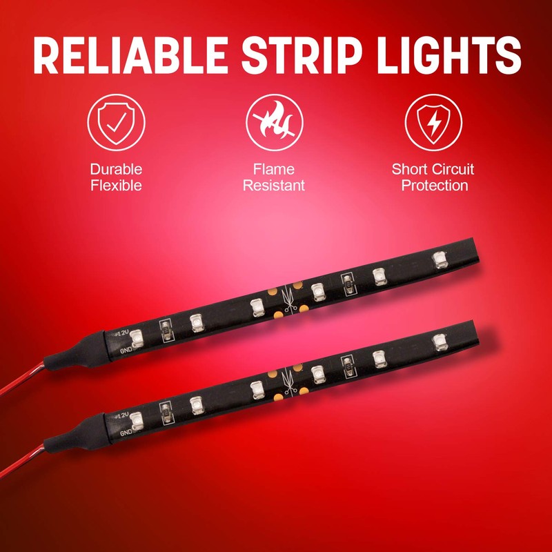 Pilot CZ-176R 4-Inch Flexi Led Strip Red 2 Piece