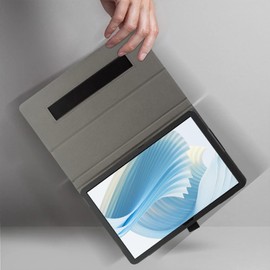 zZjoOoj Case Compatible with Doogee T36 2025 12 Inch Tablet Protective Case, Tablet Protection Bundle with 1 Piece 9H Hardness Anti-Scratch Film, Vertical Stand Function, Black