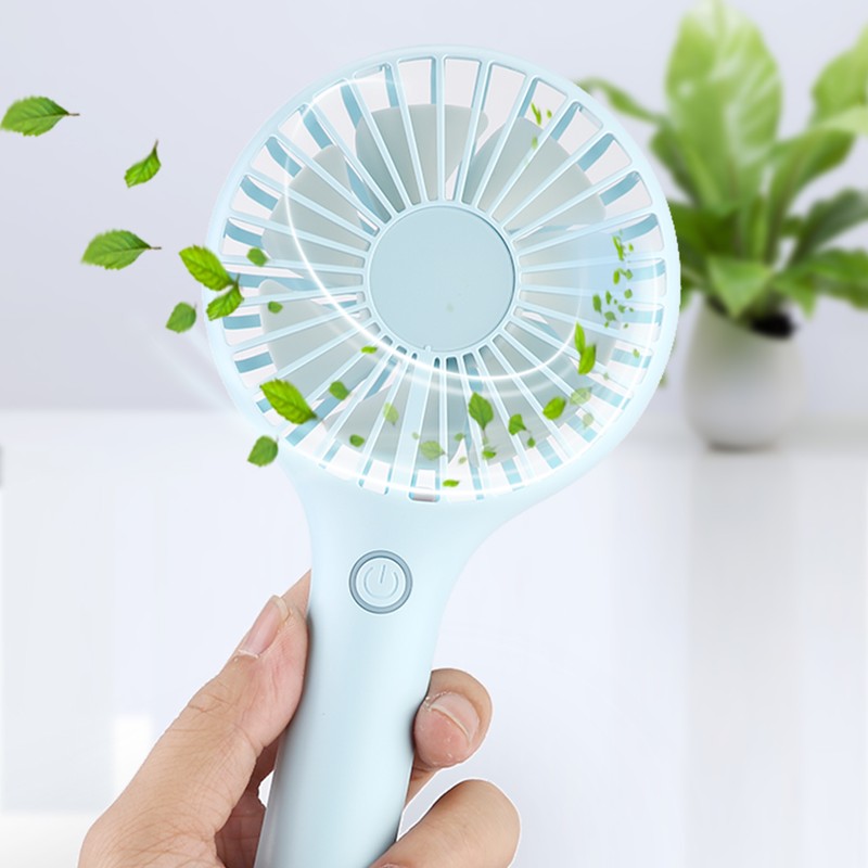 Mini USB Rechargeable Handhold Portable Desktop Cooling Fan (Blue)