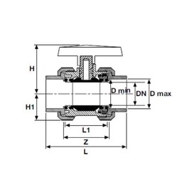 PIMTAS 50 mm - 11/2" U-PVC True Union Ball Valve, Solvent Socket 2-Way with Full Port, EPDM O-Ring, max Pressure PN16 / 230 PSI (Both Sides Solvent Socket, 50 Millimeters)