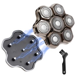 7 Blade Head Shaver Replacement, Magnetic 7D Rotating Washable Shaver Blades for Men, Universal Razor Heads Wet & Dry Replacement Blades fits 5/6/7 Head Shavers, Easily Attach Your New Shaver Head