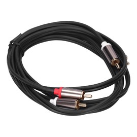 2RCA Cable, 5mm Durable Gold Plated Plug Copper Conductor 2RCA Cable High Fidelity for CD Player(2M)
